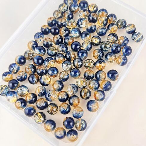 300 Pack 8mm Glass Beads for Jewelry Making, Graduated Color Mix, Bulk DIY Craft Supplies in Kuwait