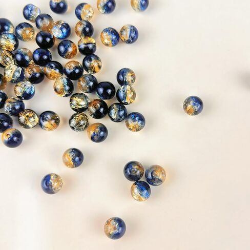 300 Pack 8mm Glass Beads for Jewelry Making, Graduated Color Mix, Bulk DIY Craft Supplies in Kuwait