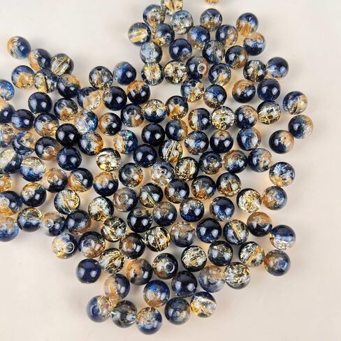 300 Pack 8mm Glass Beads for Jewelry Making, Graduated Color Mix, Bulk DIY Craft Supplies in Kuwait