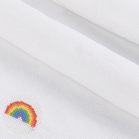 Needlepoint Blank Canvas 18 Mesh Beige Needlepoint Canvas Embroidery Blank White Cloth Cotton Fabric Durable&Beginner Friendly Cross Stitch Canvas20'‘x17'' in Kuwait