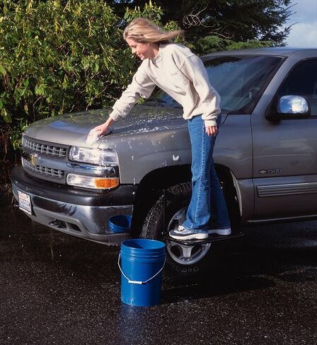 Heininger HitchMate TireStep - خطوة قابلة للتعديل لسيارات الدفع الرباعي والمركبات الترفيهية والشاحنات، إطارات يصل عرضها إلى 12.5 بوصة، منصة 22 بوصة × 10 بوصة، سعة 400 رطل، قابلة للطي بشكل مسطح، تتضمن حقيبة تخزين، سهولة الوصول إلى السقف والمحرك (عبوتان) in Kuwait