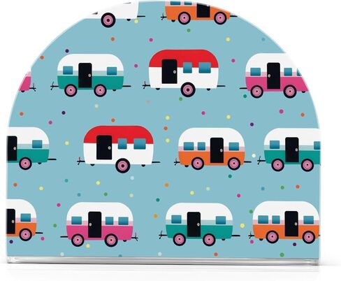 Happy Camper Caravan Napkin Holder, Acrylic Napkin Holders for Table Cocktail Napkins Dispenser Paper Stand for Home Kitchen Restaurant Bar, 1 Pc in Saudi Arabia