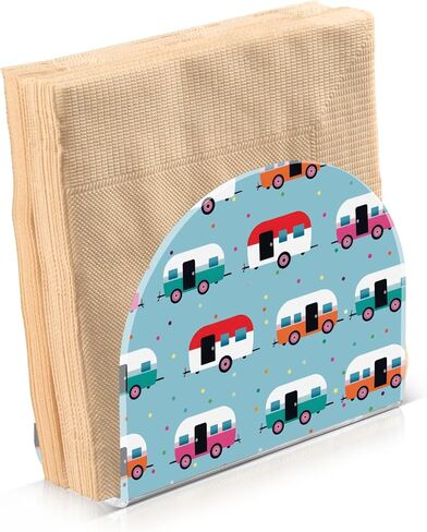 Happy Camper Caravan Napkin Holder, Acrylic Napkin Holders for Table Cocktail Napkins Dispenser Paper Stand for Home Kitchen Restaurant Bar, 1 Pc in Saudi Arabia