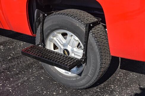JEGS Truck/SUV Wheel Step | 300 LBS Capacity | Powder Coated Black | Adjustable | Folds for Storage | Simple to Use | Heavy-Duty Steel | One Per Package in Kuwait