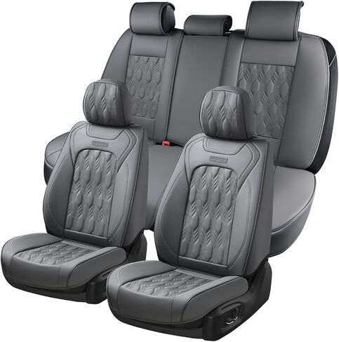 Coverado Seat Covers, Car Seat Covers Front Seats, Beige Car Seat Cover, Waterproof Car Seat Covers, Car Seat Cushion, Front Car Seat Covers Leatherette Car Seat Protector Universal Fit Most Cars in Kuwait