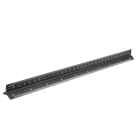 Fafeicy Triangular Scale Ruler, Aluminum Alloy Design Tool for Accurate Measurement, Perfect for Engineering and Home Improvement 11.8in in Kuwait