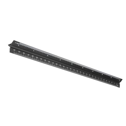 Fafeicy Triangular Scale Ruler, Aluminum Alloy Design Tool for Accurate Measurement, Perfect for Engineering and Home Improvement 11.8in in Kuwait