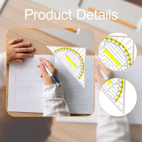 6Pcs Set Square Drafting Multifunctional with Detachable Handle in Kuwait