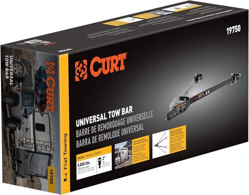 CURT 19750 قضيب سحب عالمي للسحب المسطح أو القوارب بوزن 5000 رطل، وصلة توصيل 2 بوصة in Kuwait
