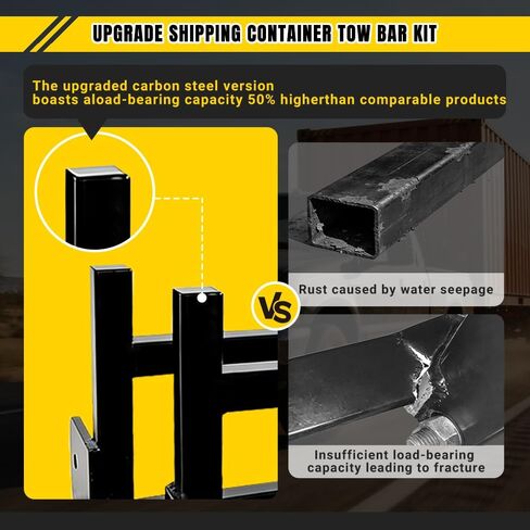 Upgraded Shipping Container Tow Bar Kit, New Material Shipping Container Truck Towing, Split Design for Easy Storage, Suitable for 20ft - 40ft Containers in Kuwait