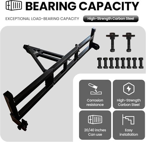 Heavy Duty Shipping Container Tow Bar Kit Tow Hitch for 20' 40' Containers, 14000Lbs Capacity Upgraded Split Design for Easy Storage, Ideal for Farm Ranch Yard Truck Towing in Kuwait