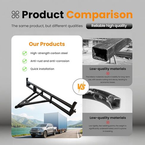 Heavy Duty Shipping Container Tow Bar Kit Tow Hitch for 20' 40' Containers, 14000Lbs Capacity Upgraded Split Design for Easy Storage, Ideal for Farm Ranch Yard Truck Towing in Kuwait
