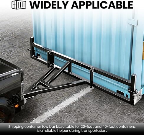 Heavy Duty Shipping Container Tow Bar Kit Tow Hitch for 20' 40' Containers, 14000Lbs Capacity Upgraded Split Design for Easy Storage, Ideal for Farm Ranch Yard Truck Towing in Kuwait