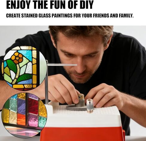 2pcs 5/8in Stained Glass Grinder Bits, Diamond Grinding Head Tools & Supplies with 2 Wrenches & 2 Fuses for for Glass Grinders in Kuwait