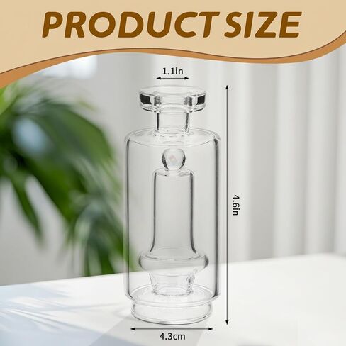 Clear Borosilicate Glass Cylindrical Component - Precision Geometric Glass Art Supply for DIY Crafting, Stained Glass Making, Heavy Wall Construction (Short) in Kuwait