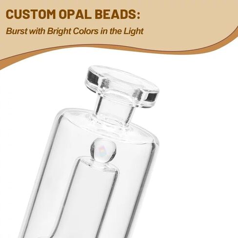 Clear Borosilicate Glass Cylindrical Component - Precision Geometric Glass Art Supply for DIY Crafting, Stained Glass Making, Heavy Wall Construction (Short) in Kuwait