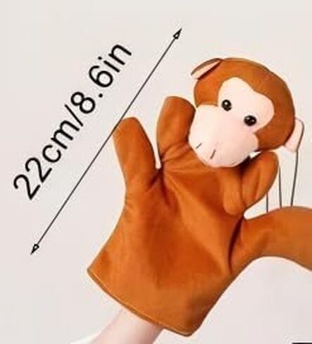 Animal Puppet Zoo Plush Animal Puppet Elephant Giraffe Bear Monkey Zebra Plush Puppet Toy Adult Performance Theater Storytelling Teaching Role Playing 2pas (Random) in Kuwait