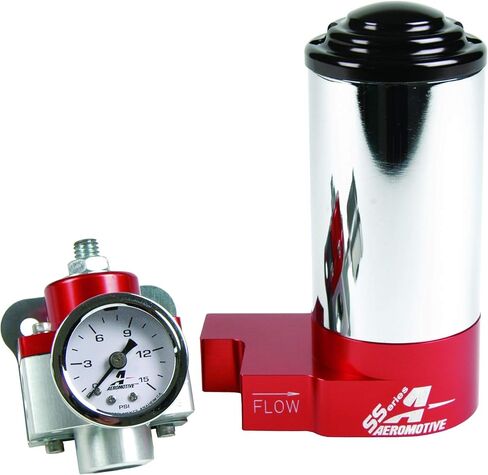 Aeromotive 17247 Regulator Gauge Kit, SS Carbureted Pump, AN style ports in Kuwait