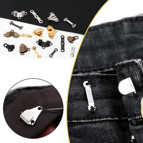 48pcs 2#/12#/17# 4 Colors Sewing Hooks and Eyes Closure Set, Brass Hooks and Eyes Sewing Closure for Trousers for Bra Trousers Pants Skirt DIY Easy to Sew in Kuwait