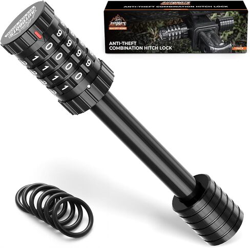 AUTOBOTS Hitch Pin Lock - Keyless Combination Locking Hitch Pin - Patented Trailer Hitch Lock for 2 Inch Receiver, Weatherproof, Anti-Theft Tow Hitch Lock in Kuwait