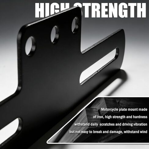Motorcycle License Plate Bracket,Heavy Duty Motorcycle License Plate Holder Compatible with Tail Rear Lights,Universal Motorcycles Plates Mount Fits Most Motorcycles,ATVs in Kuwait