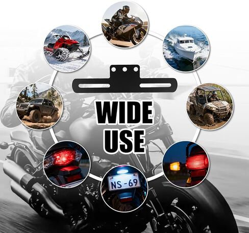 Motorcycle License Plate Bracket,Heavy Duty Motorcycle License Plate Holder Compatible with Tail Rear Lights,Universal Motorcycles Plates Mount Fits Most Motorcycles,ATVs in Kuwait