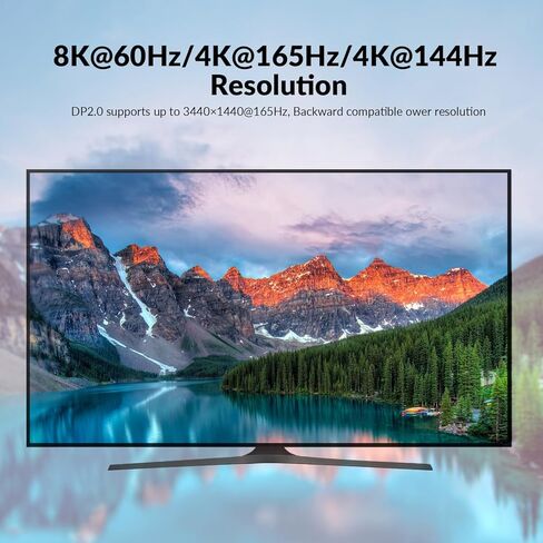 AV Access 8K KVM Switch 2 كمبيوتر 2 شاشات DisplayPort DP 1.4 KVM Switch شاشات مزدوجة مع منافذ USB 3.0 تدعم 8K@60 هرتز 4K@165HZ/144HZ، مخرج صوت، جهاز تحكم عن بعد بالأشعة تحت الحمراء، مع جميع الكابلات in Kuwait