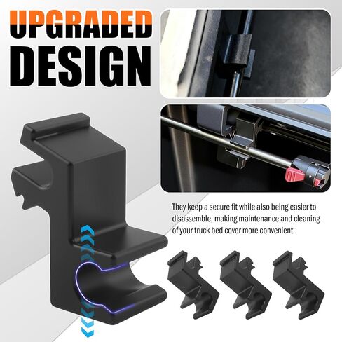 4PCS Tonneau Cover Clamps with Upgrade Clamping Design,Truck Bed Cover Clamps for 0.3 Inch Diameter Prop Rod,Thickened Tonneau Covers Replacement Parts for Stabilising Prop Rod in Kuwait