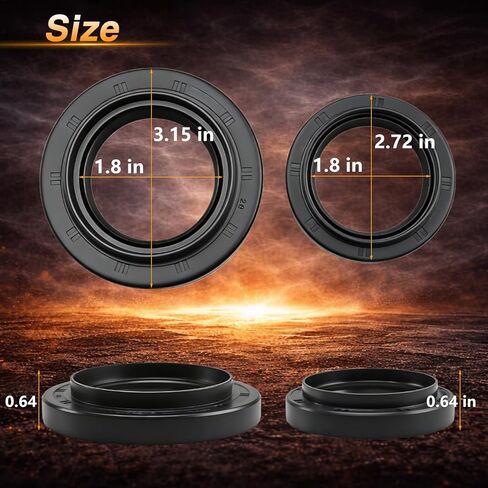 Differential Carrier Front Seal, Front Drive Axle Shaft Oil Seal Compatible with Toyota 4Runner Tacoma Sequoia Tundra Lexus GX460 GX470 LX470 LX570 Replace#: 90311-47027 90311-47013 in Kuwait