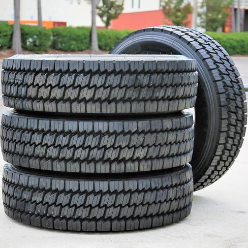 مجموعة من 4 (أربعة) إطارات Evoluxx EDR202 ذات محرك تجاري لجميع المواسم - 245/70R19.5 245/70/19.5 245/70-19.5 135/133M نطاق التحميل H LRH 16-Ply BSW جدار جانبي أسود in Kuwait