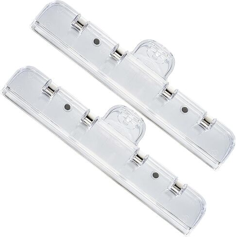 Food Bag Clips with Magnetic, Heavy Duty Airtight Sealing for Chip Bags, Snacks, Pet Food Keep Fresh, Kitchen Storage Organization Essentials, Paper Clamps, for Fridge, 8.66'', 2Pcs (Transparent) in Saudi Arabia