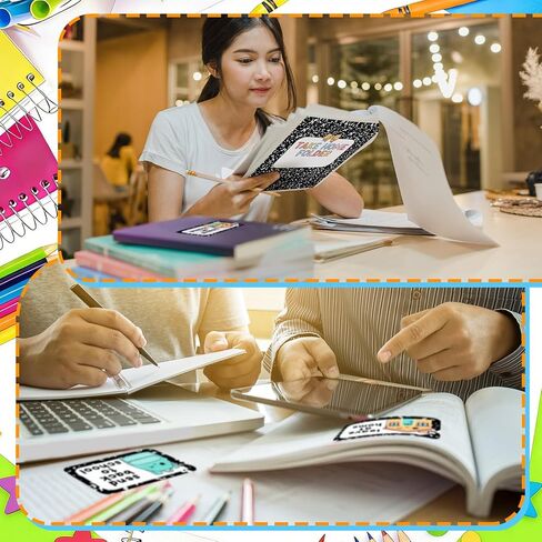 Gueevin 40 Set Student Homework Folder Labels for Homework Take Home Folder Covers Label with Leave at Home, Send Back to School Sticker Thermal Printed for Office Classroom in Kuwait