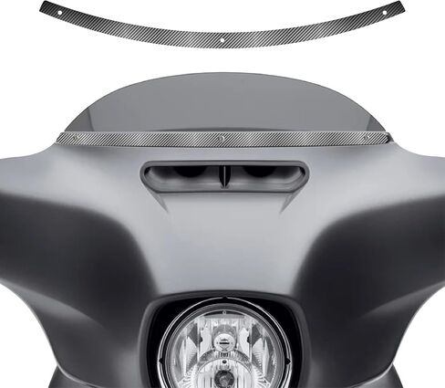 زخرفة الزجاج الأمامي بمظهر من ألياف الكربون متوافقة مع Harley Davidson 2014-2023 Harley Davidson Ultra Limited Street Glide Electra Glide Tri Glide. تصميم سلس رفيع in Kuwait