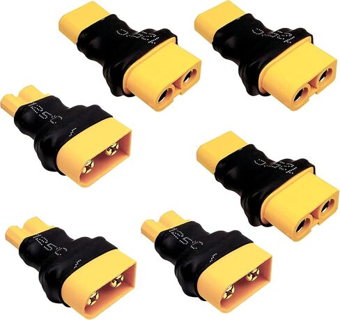 لا أسلاك XT30 إلى XT60 محول ذكر أنثى، موصل XT30 إلى XT60 موصل التوصيل موصل لاسلكي ل RC FPV الطائرة بدون طيار سيارة Lipo NiMH شاحن بطارية ESC (6 قطع) in Kuwait