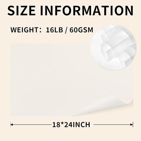 18 x 24 Architectural Vellum Paper, 10 Pack 16lb High Transparency Drafting Vellum Tracing Sheets for Architecture, Engineering, Design Drawing & Sketching in Kuwait