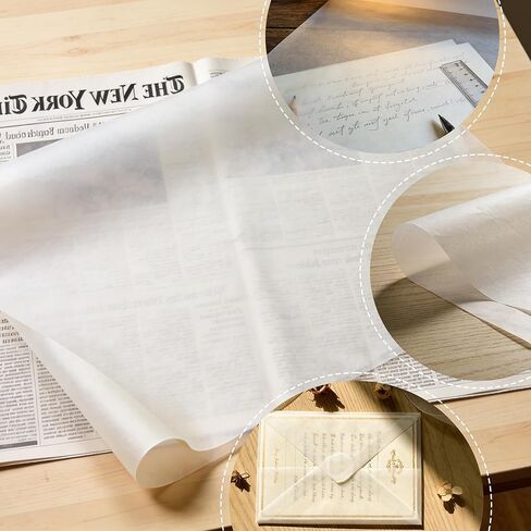 18 x 24 Architectural Vellum Paper, 10 Pack 16lb High Transparency Drafting Vellum Tracing Sheets for Architecture, Engineering, Design Drawing & Sketching in Kuwait
