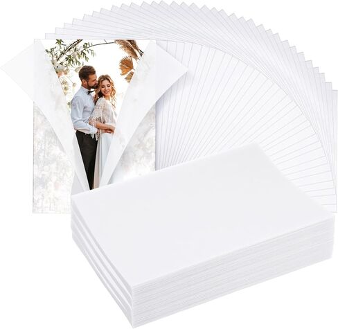 150 Pack Pre Folded Vellum Jackets for 5x7 Invitations, Wedding Invitation Sleeves, Vellum Paper for Invitations - A7 Size Translucent Envelope Liners for Wedding Cards & Stationery in Kuwait