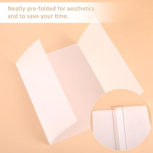 150 Pack Pre Folded Vellum Jackets for 5x7 Invitations, Wedding Invitation Sleeves, Vellum Paper for Invitations - A7 Size Translucent Envelope Liners for Wedding Cards & Stationery in Kuwait