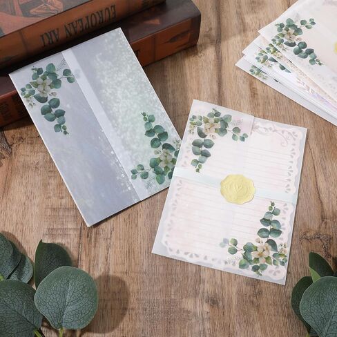 120 Pack Vellum Jackets for 5x7 Invitations with Gold Stickers Pre-Folded Vellum Paper 5x7, 130GSM Translucent Wedding Invitations Wraps for Wedding, Birthday Invitation (Wildflower Pattern) in Kuwait