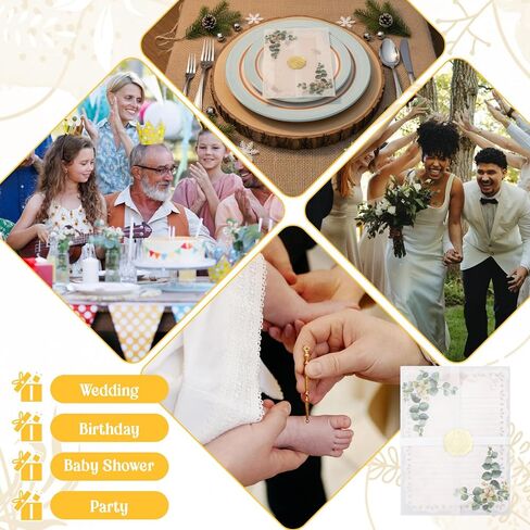 120 Pack Vellum Jackets for 5x7 Invitations with Gold Stickers Pre-Folded Vellum Paper 5x7, 130GSM Translucent Wedding Invitations Wraps for Wedding, Birthday Invitation (Wildflower Pattern) in Kuwait