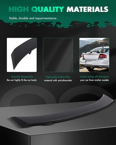 SCITOO Rear Trunk Spoiler Wing Compatible with 2008-2014 for Dodge Avenger Body Kit Matte Black in Kuwait
