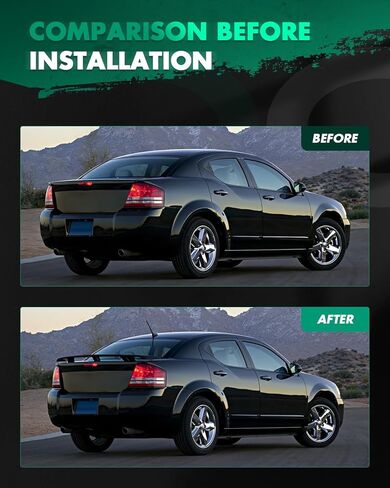 SCITOO Rear Trunk Spoiler Wing Compatible with 2008-2014 for Dodge Avenger Body Kit Matte Black in Kuwait