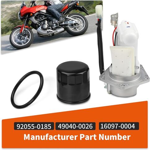 مجموعة مضخة الوقود مع حلقة دائرية + فلتر زيت لـ Kawasaki Versys 650 KLE650 2007-2014 49040-0026 in Kuwait