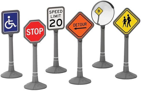 Kaplan Early Learning Jumbo Traffic Signs - Set of 5 in Kuwait