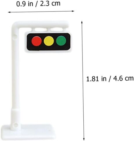 ibasenice 10pcs Miniature Traffic Sign for Bright Color Road Barricade Models Lightweight and Portable Educational Road Playset in Kuwait