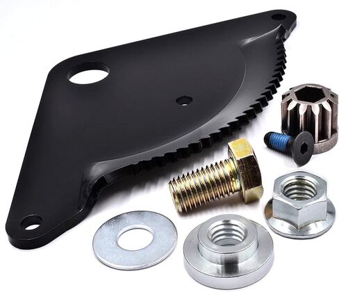 HD Switch - Improved Steering Sector Plate & Pinion Gear Kit fits Husqvarna LTH1738 YTH18K42 YTH1942 YTH2642TDF - Includes Precision Machined Pivot Bushing Upgrade in Kuwait