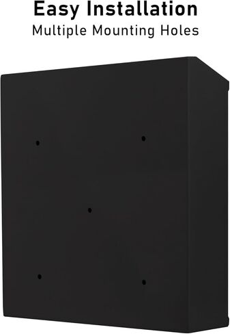 Suggestion Box with Lock and Slot, Wall Mounted Metal Drop Box with 4 Keys, Secure Locking Box for Cash and Ballots, Office MailBox, 10.4 x 2.9 x 11 Inch, Black in Kuwait