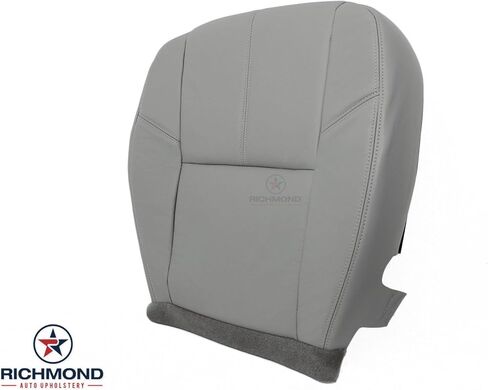Richmond Auto Upholstery 2013 Chevy Silverado 3500 LT LS Z71 Driver Side Bottom Replacement Leather Seat Cover, Gray in Kuwait