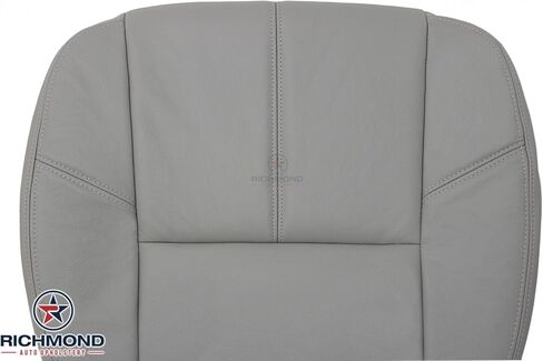 Richmond Auto Upholstery 2013 Chevy Silverado 3500 LT LS Z71 Driver Side Bottom Replacement Leather Seat Cover, Gray in Kuwait