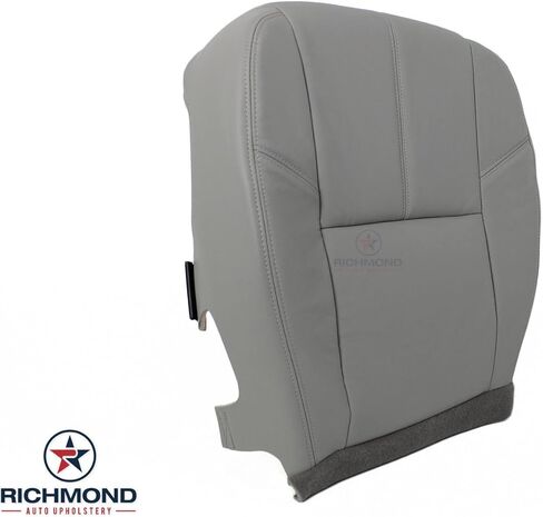 Richmond Auto Upholstery 2013 Chevy Silverado 3500 LT LS Z71 Driver Side Bottom Replacement Leather Seat Cover, Gray in Kuwait